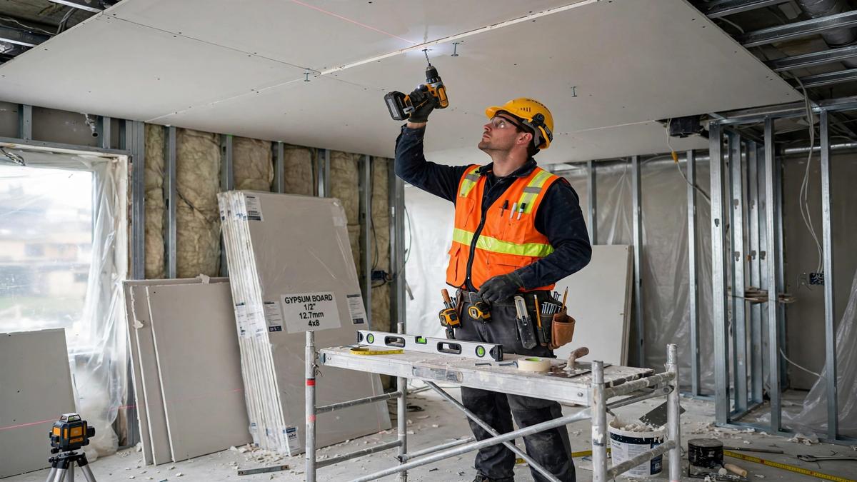 Gypsum ceiling installation Pakistan - BPC Company