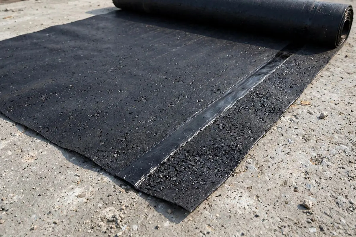Waterproof membrane close-up detail
