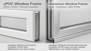 uPVC vs Aluminium Windows Comparison Pakistan - BPC Company