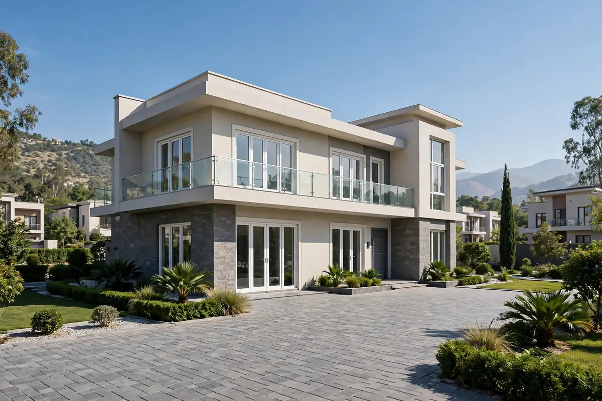 Modern DHA-style Islamabad house with uPVC windows