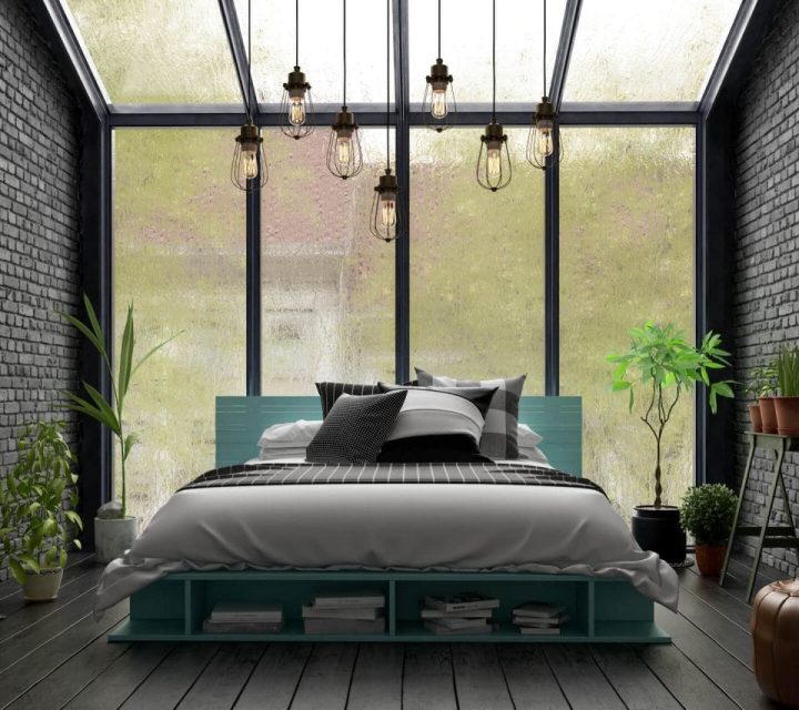 Bedroom interior design 3d rendering